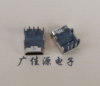 嘉兴Mini usb 5p接口,迷你B型母座,四脚DIP插板,连接器