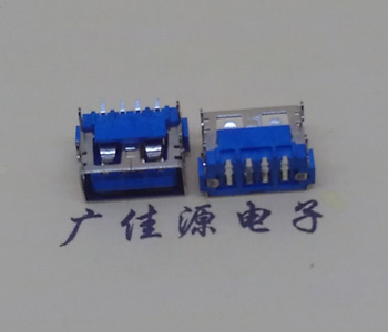 嘉兴AF短体10.0接口 蓝色胶芯 直边4pin端子SMT