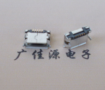 嘉兴Micro USB卷口 B型(无柱）插板脚间距6.4普通端子