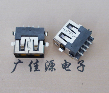 嘉兴 USB母座 贴片沉板3.5/4.9 直口/卷口铜壳/铁壳