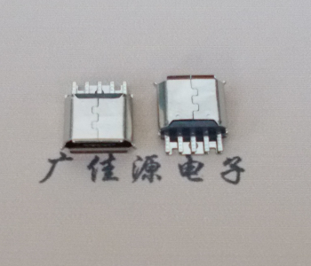 嘉兴Micro USB母座 防水接口焊线夹板式悬空翻边