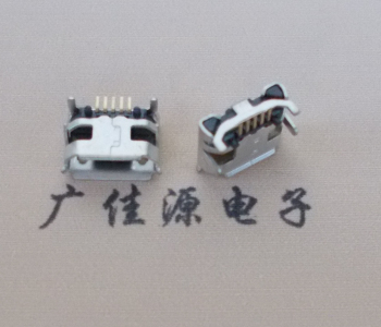 嘉兴Micro USB母座牛角间距7.2x6.6mm加长端子定位柱
