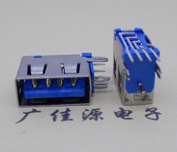 嘉兴USB 测插2.0母座 短体10.0MM 接口 蓝色胶芯