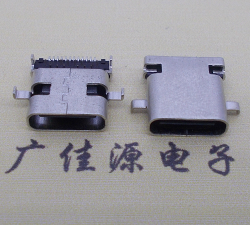 嘉兴卧式type-c24p母座沉板1.1mm前插后贴连接器