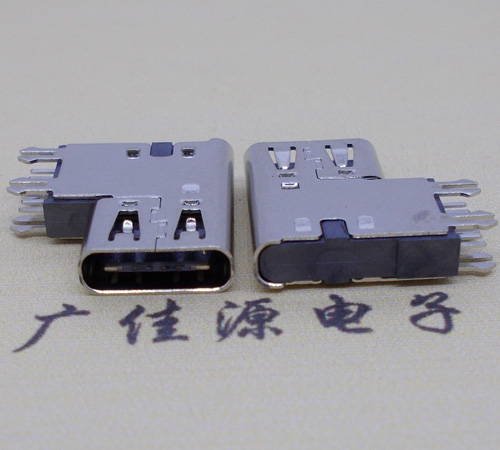 嘉兴type-c6p母座侧插加高连接器